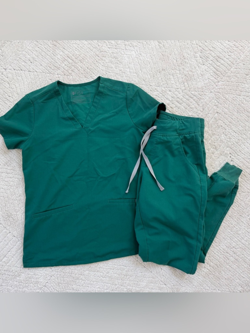 Figs Scrub set Hunter green XS